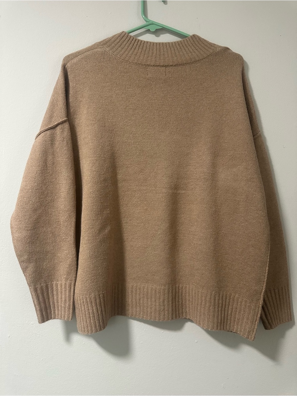 Song of Style Women's V-Neck Sweater in Camel - Picture 3 of 6
